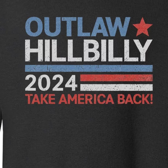 Trump Vance 2024 Donald Trump J.D. Vance Outlaw Hillbilly Toddler Sweatshirt