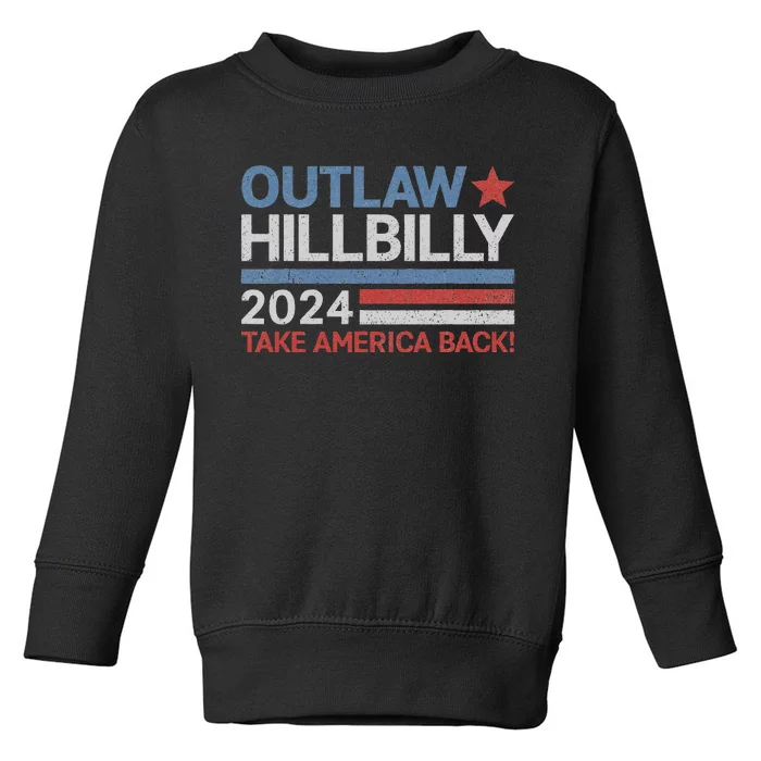 Trump Vance 2024 Donald Trump J.D. Vance Outlaw Hillbilly Toddler Sweatshirt