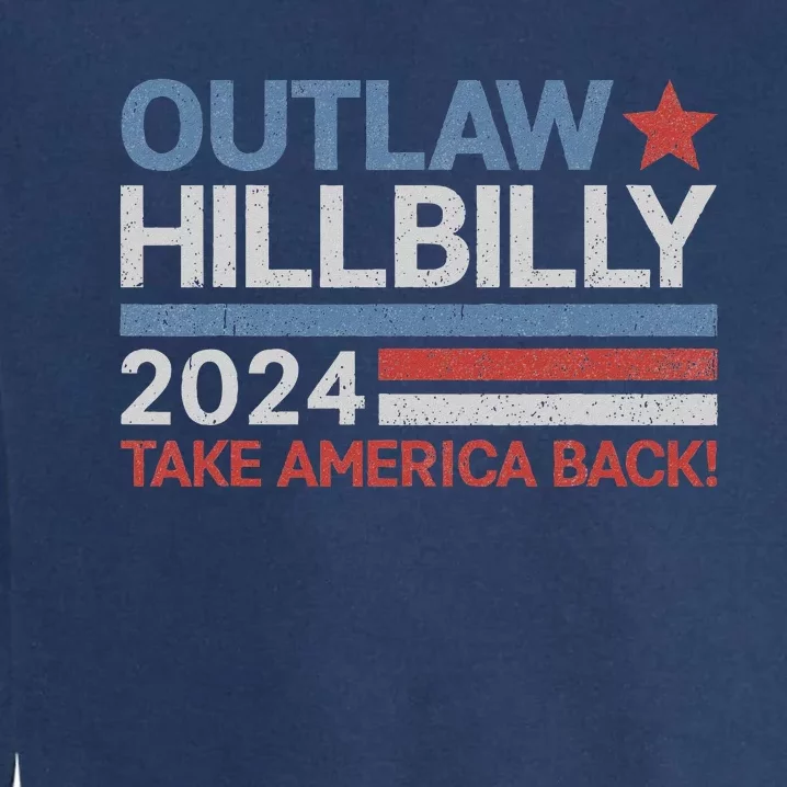 Trump Vance 2024 Donald Trump J.D. Vance Outlaw Hillbilly Garment-Dyed Sweatshirt