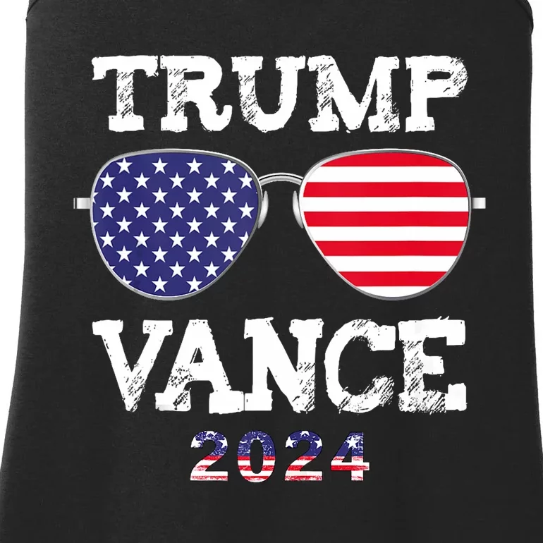 Trump Vance 2024 President Trump Supporter Suglasses Design Ladies Essential Tank