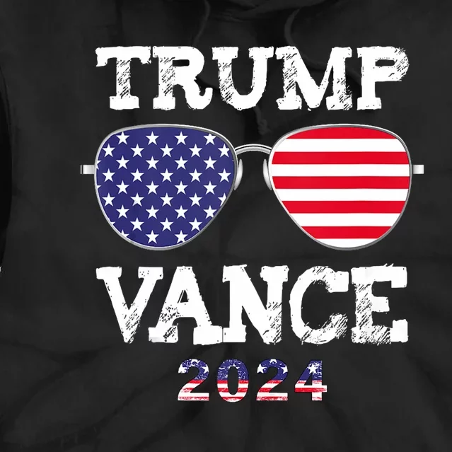 Trump Vance 2024 President Trump Supporter Suglasses Design Tie Dye Hoodie