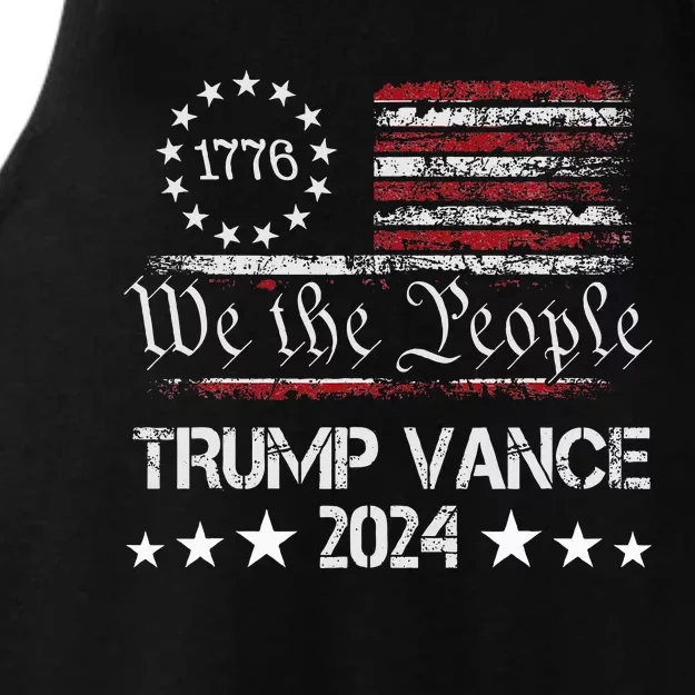 Trump Vance 2024 President Trump Supporter Re Election Ladies Tri-Blend Wicking Tank