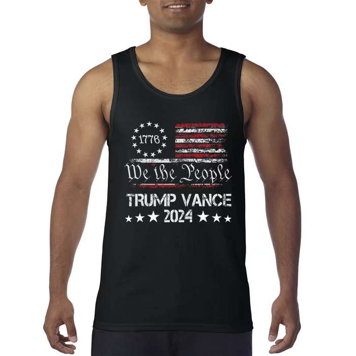 Trump Vance 2024 President Trump Supporter Re Election Tank Top