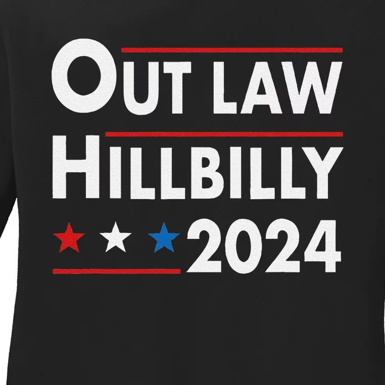 Trump Vance 2024 Outlaw Hillbilly Ladies Long Sleeve Shirt