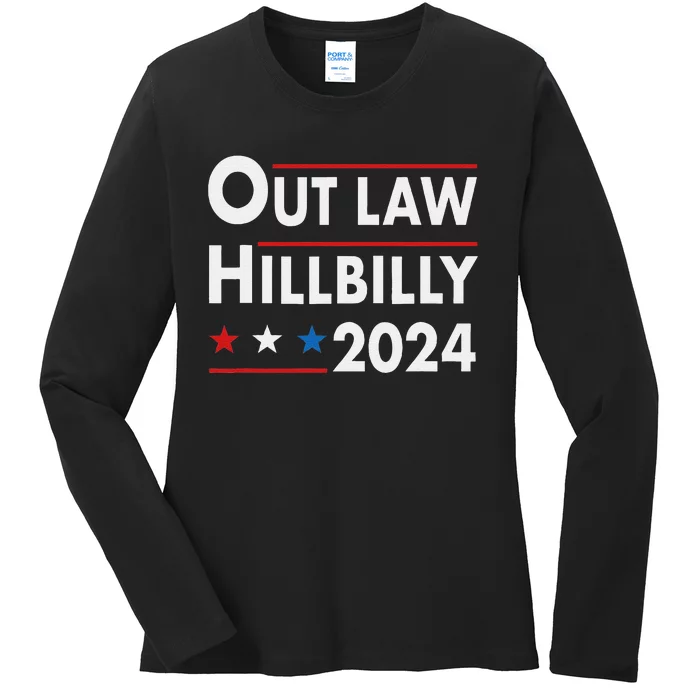 Trump Vance 2024 Outlaw Hillbilly Ladies Long Sleeve Shirt