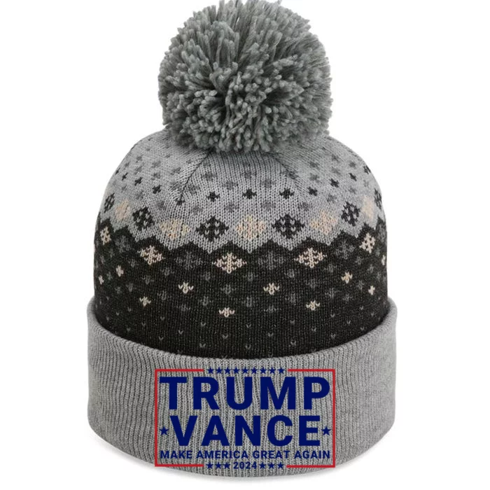 Trump Vance 2024 Republican Vp Presidential Election The Baniff Cuffed Pom Beanie