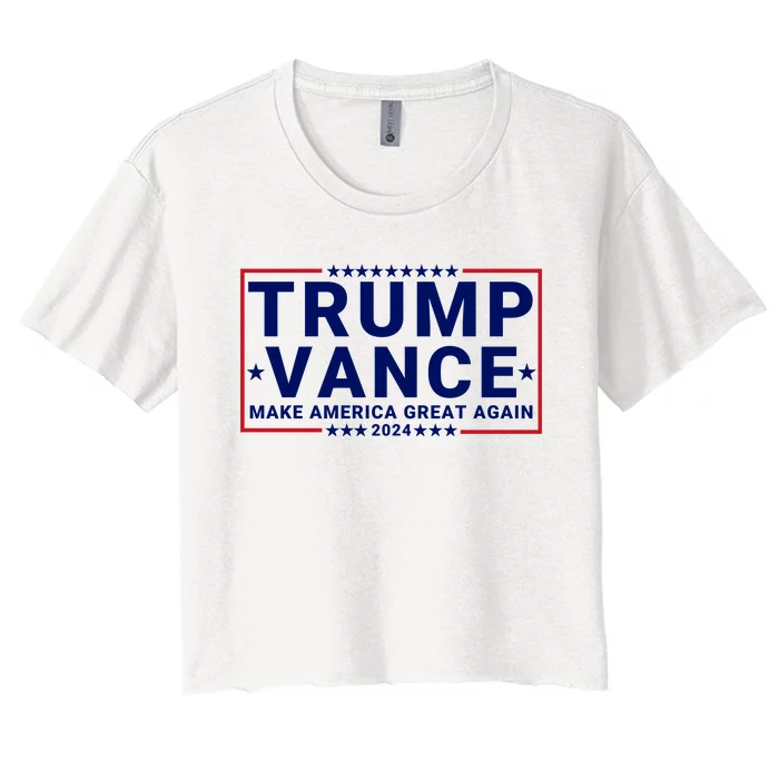 Trump Vance 2024 Republican Vp Presidential Election Women's Crop Top Tee