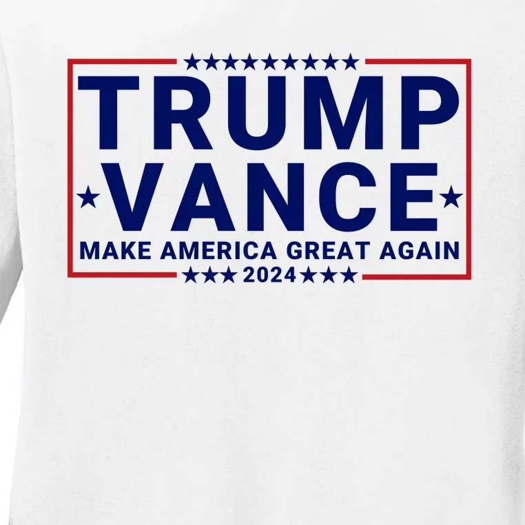 Trump Vance 2024 Republican Vp Presidential Election Ladies Long Sleeve Shirt