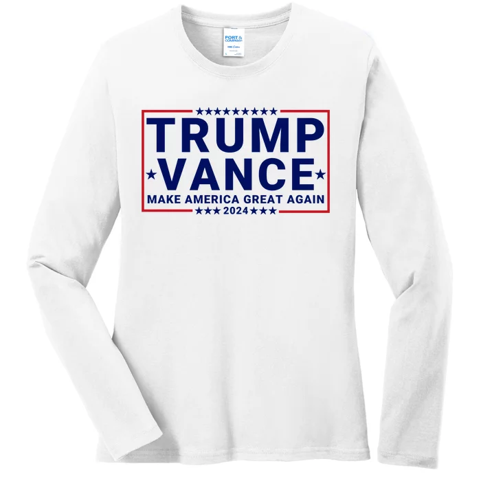 Trump Vance 2024 Republican Vp Presidential Election Ladies Long Sleeve Shirt