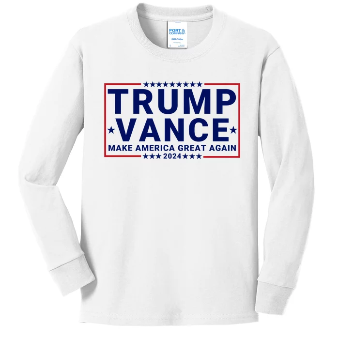 Trump Vance 2024 Republican Vp Presidential Election Kids Long Sleeve Shirt