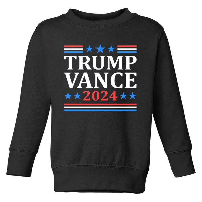 Trump Vance 2024 For President Vp Usa Election Patriotic Toddler Sweatshirt