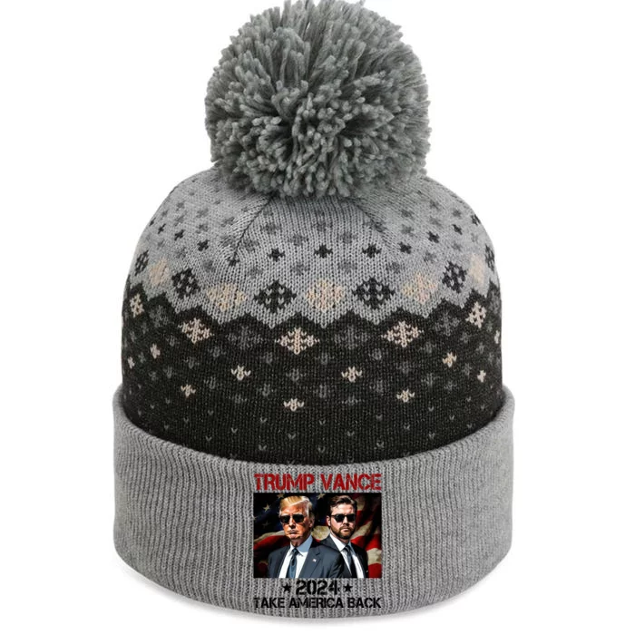 Trump Vance 2024 Take America Back Usa Election The Baniff Cuffed Pom Beanie