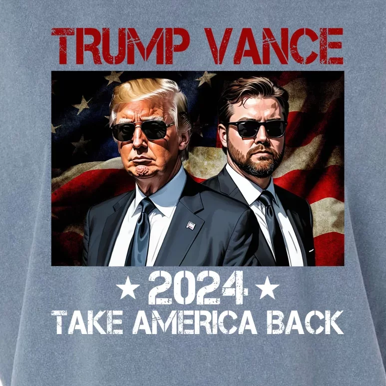 Trump Vance 2024 Take America Back Usa Election Garment-Dyed Women's Muscle Tee