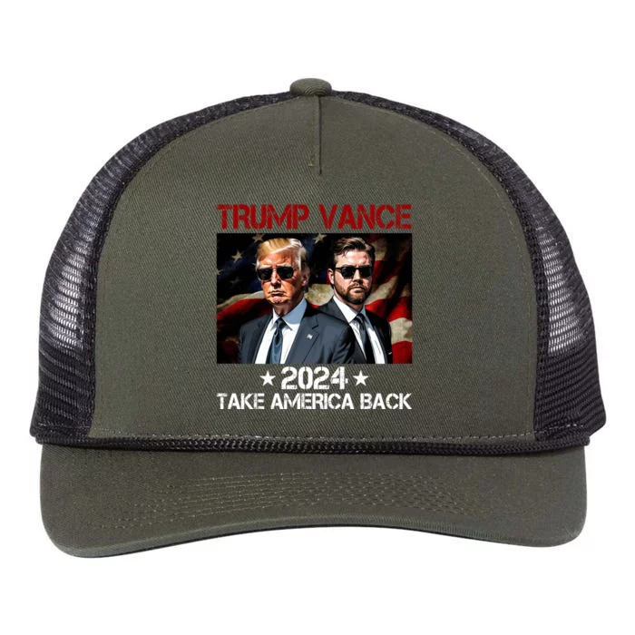 Trump Vance 2024 Take America Back Usa Election Retro Rope Trucker Hat Cap