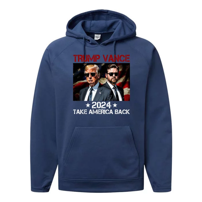 Trump Vance 2024 Take America Back Usa Election Performance Fleece Hoodie