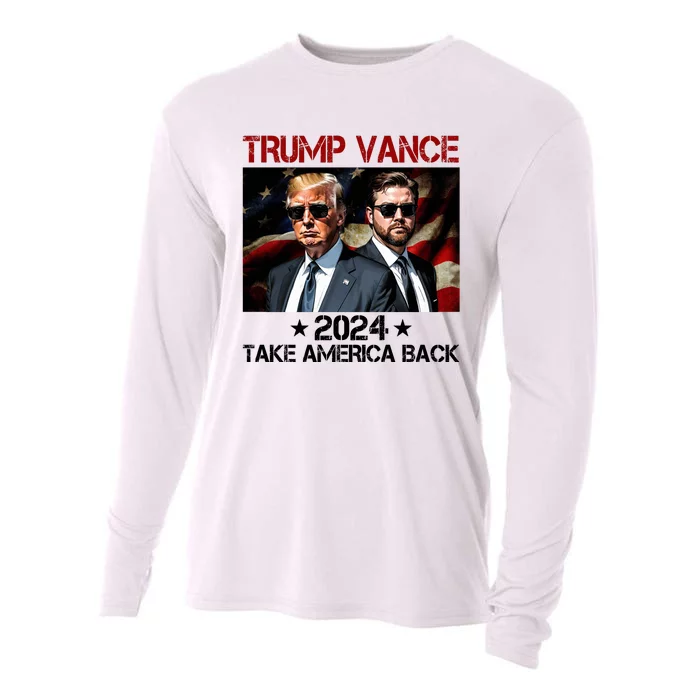 Trump Vance 2024 Take America Back Usa Election Cooling Performance Long Sleeve Crew