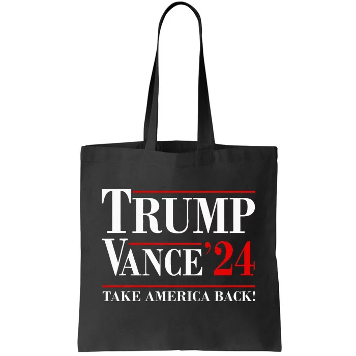 Trump Vance 2024 Take America Back Vice President Election Tote Bag