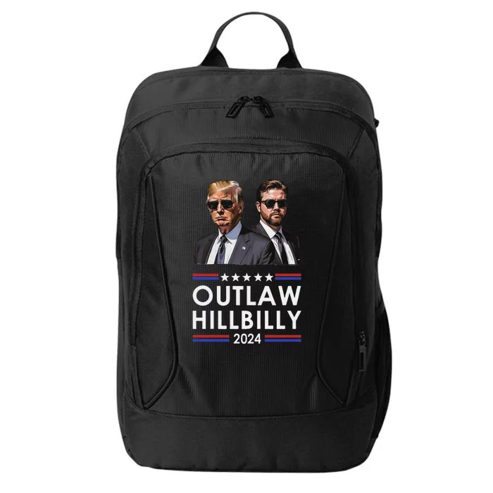 Trump Vance 2024 Outlaw Hillbilly Us Flag Vintage Elections City Backpack