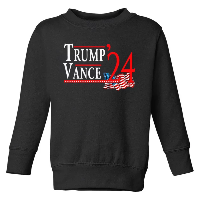 Trump Vance 2024 President Trump Supporter Re Election Toddler Sweatshirt