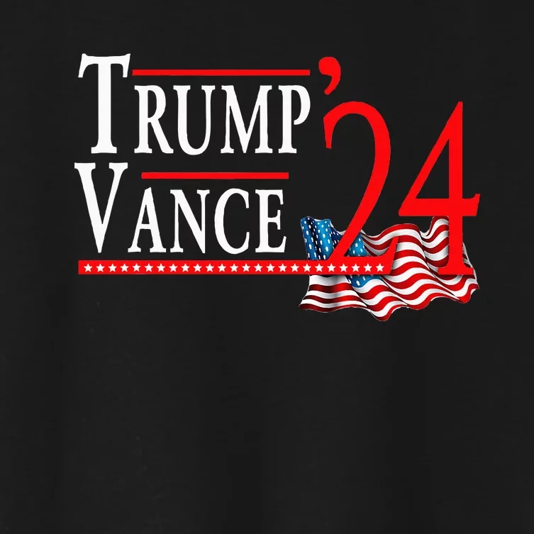 Trump Vance 2024 President Trump Supporter Re Election Women's Crop Top Tee