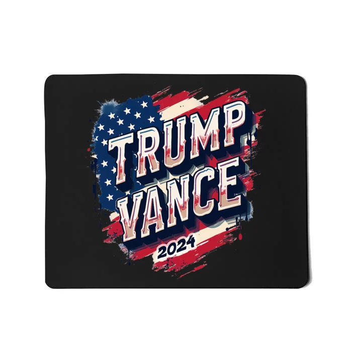 Trump Vance 2024 Retro Stripe Trump Jd Vance Mousepad