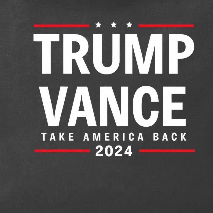 Trump Vance 2024 Vice President America Election Vote 47 Zip Tote Bag