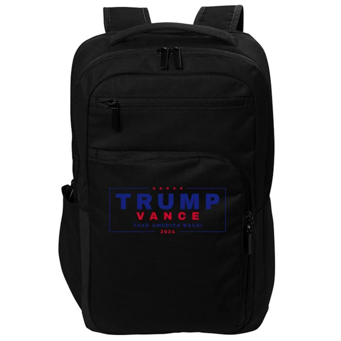 Trump Vance 2024 Donald Trump J.D. Vance Take America Back Impact Tech Backpack