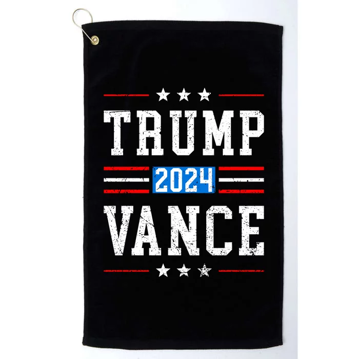 Trump Vance 2024 Us Flag Vintage Election President 2024 Platinum Collection Golf Towel