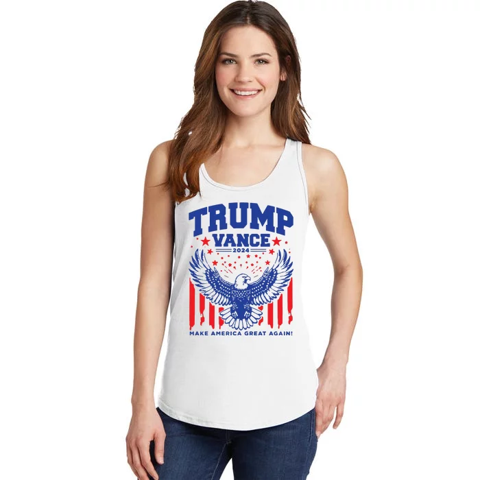 Trump Vance 24 Trump Jd Vance Eagle Trump Shot Ladies Essential Tank