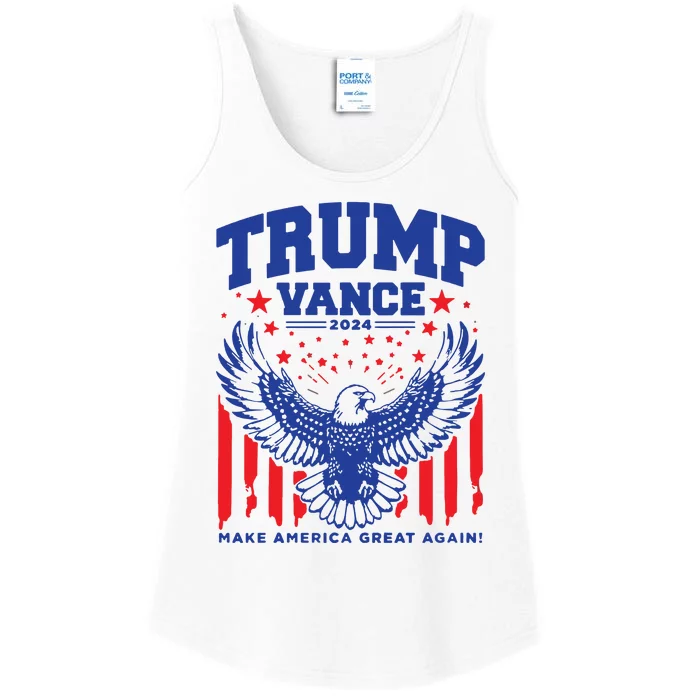 Trump Vance 24 Trump Jd Vance Eagle Trump Shot Ladies Essential Tank