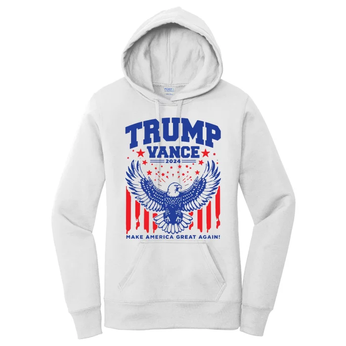 Trump Vance 24 Trump Jd Vance Eagle Trump Shot Women's Pullover Hoodie