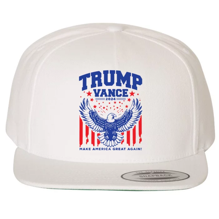 Trump Vance 24 Trump Jd Vance Eagle Trump Shot Wool Snapback Cap