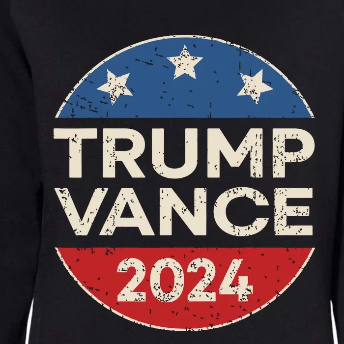 Trump Vance 2024 Retro Button Vice President Vp Election Womens California Wash Sweatshirt