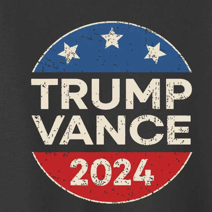 Trump Vance 2024 Retro Button Vice President Vp Election Toddler T-Shirt