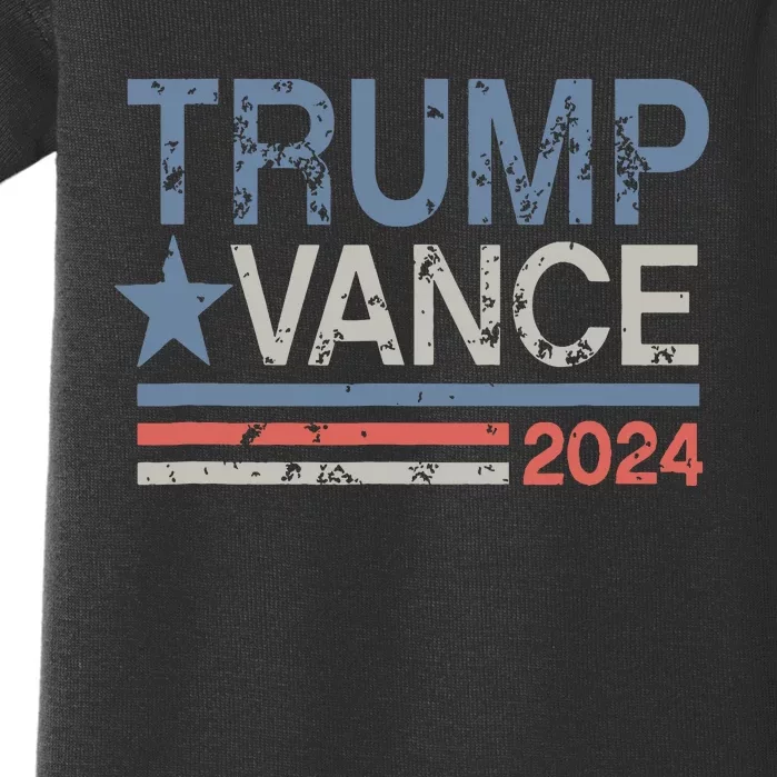 Trump Vance 2024 Retro Stripe Trump Jd Vance Baby Bodysuit