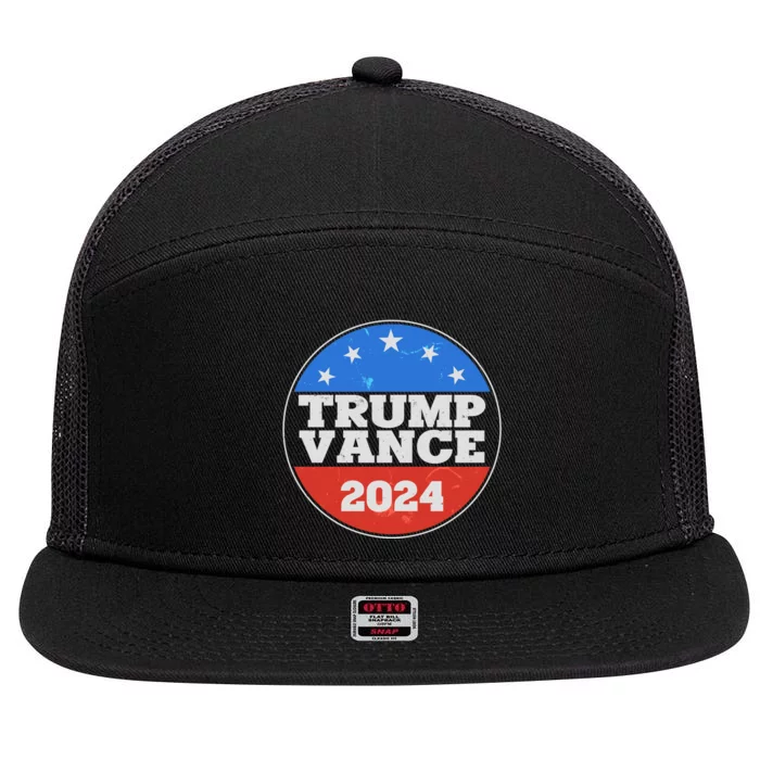 Trump Vance 2024 7 Panel Mesh Trucker Snapback Hat