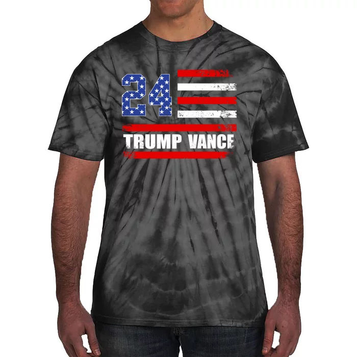 Trump Vance 2024 President Trump Supporter Reelection Tie-Dye T-Shirt