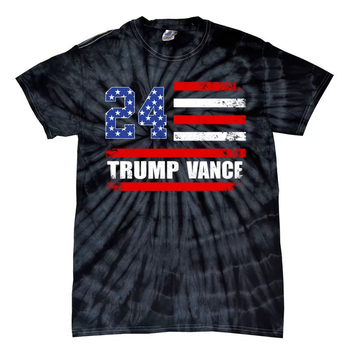 Trump Vance 2024 President Trump Supporter Reelection Tie-Dye T-Shirt