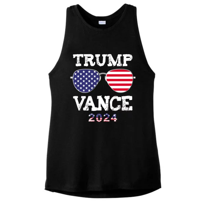 Trump Vance 2024 President Trump Supporter Re Election Ladies Tri-Blend Wicking Tank