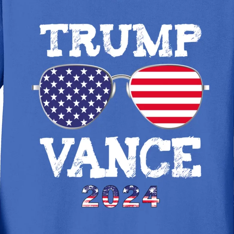 Trump Vance 2024 President Trump Supporter Re Election Kids Long Sleeve Shirt