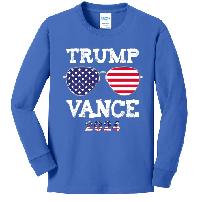 Trump Vance 2024 President Trump Supporter Re Election Kids Long Sleeve Shirt