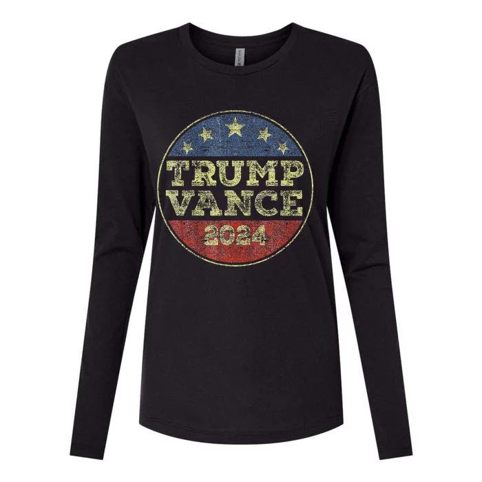 Trump Vance 2024 For President Vp Election 2024 Pocket Womens Cotton Relaxed Long Sleeve T-Shirt