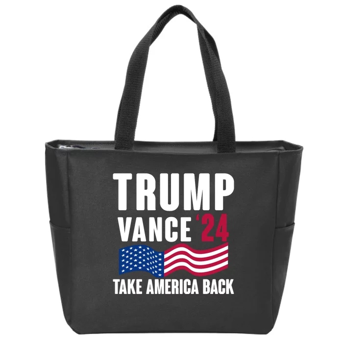 Trump Vance 2024 Take America Back Zip Tote Bag