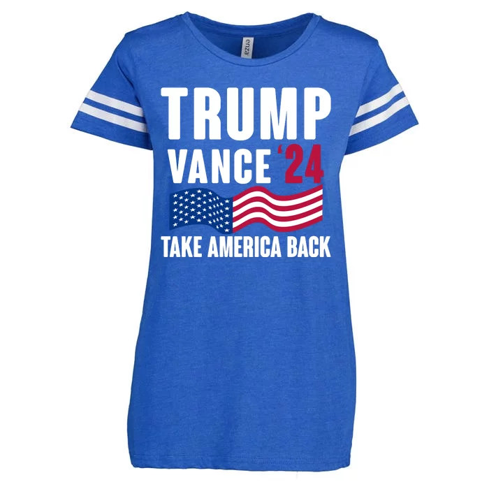 Trump Vance 2024 Take America Back Enza Ladies Jersey Football T-Shirt