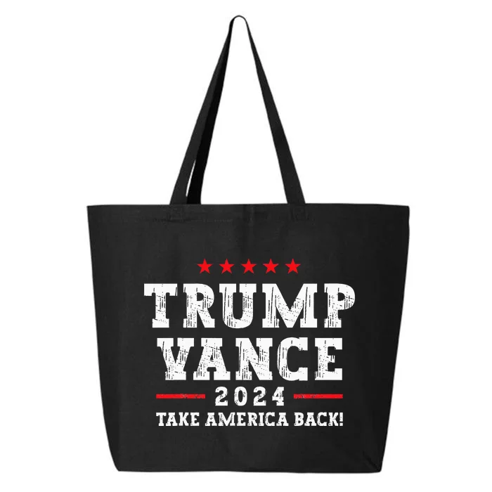 Trump Vance 2024 Take America Back Vice President Trump 2024 25L Jumbo Tote