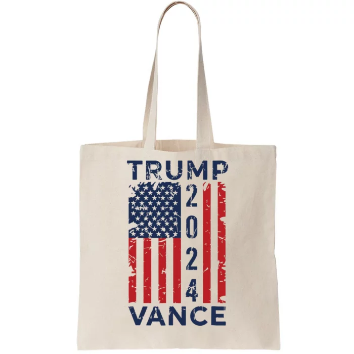 Trump Vance 2024 Us Flag Election President 2024 Tote Bag