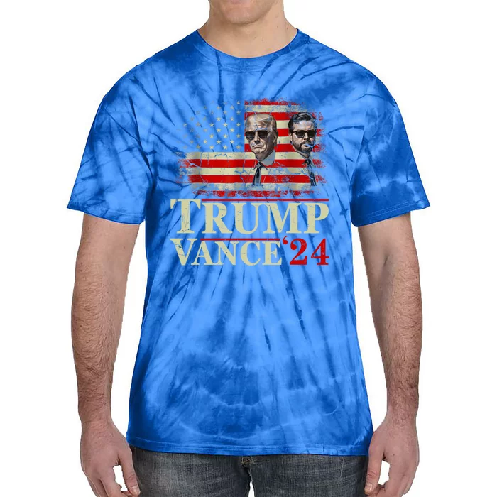 Trump Vance 24 Vintage 2024 Funny Gift Tie-Dye T-Shirt