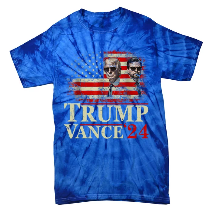 Trump Vance 24 Vintage 2024 Funny Gift Tie-Dye T-Shirt