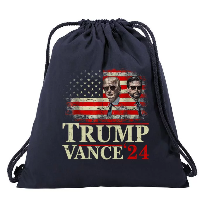 Trump Vance 24 Vintage 2024 Funny Gift Drawstring Bag