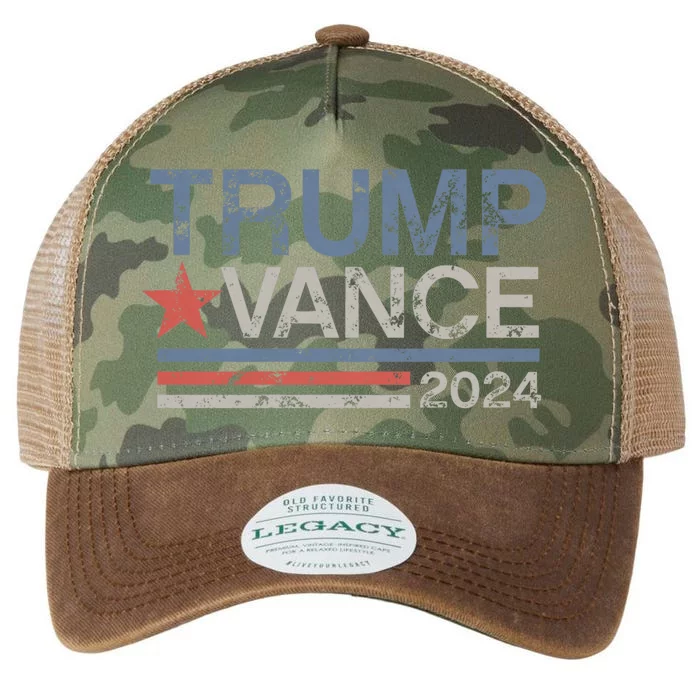 Trump Vance 2024 Retro Stripe Trump Jd Vance Legacy Tie Dye Trucker Hat